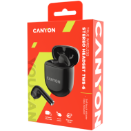 Bluetooth слушалки с микрофон Canyon TWS-6, BT V5.3 JL 6976D4, черен - CNS-TWS6B
