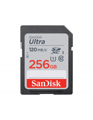 Карта памет SANDISK 256GB Ultra SDHC, Class 10, U1, 120 Mb/s - SDSDUN4-256-GN6IN