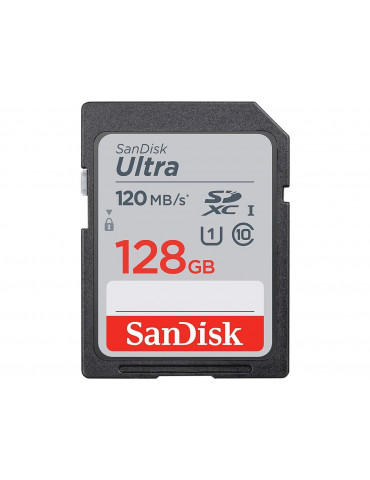 Карта памет SANDISK 128GB Ultra SDHC, Class 10, U1, 120 Mb/s - SDSDUN4-128-GN6IN