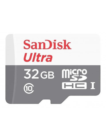 Карта памет SANDISK 32GB Ultra microSDHC UHS-I, Class 10, 80Mb/s, Адаптер - SDSQUNR3AN-032GR