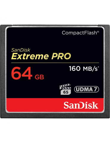 Карта памет SANDISK 64GB Extreme PRO, CompactFlash, VPG 65, 160 Mb/s - SDCFXPS-064G-X46