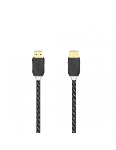 Кабел HAMA HDMI мъжко - HDMI мъжко, Ethernet, 1.5 м, Позлатени конектори, черен