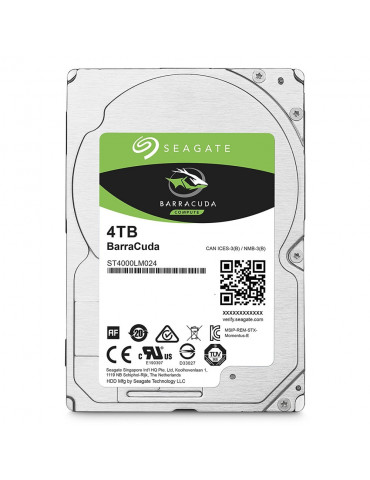 Твърд диск Seagate 4TB BarraCuda, ST4000LM024