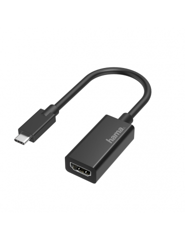 Адаптер HAMA  USB-C мъжко - HDMI женско, Ultra HD, 4K черен