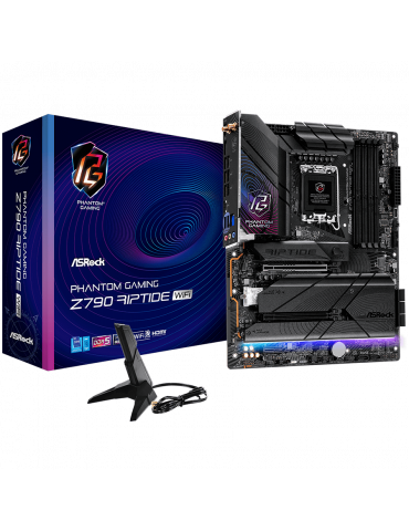 Дънна платка AsRock Z790 Riptide WiFi, LGA1700, 4x DDR5, 1x PCIe 5.0 x16, Blazing M.2, 4x Hyper M.2, Wi-Fi 7   Bluetooth 5.4