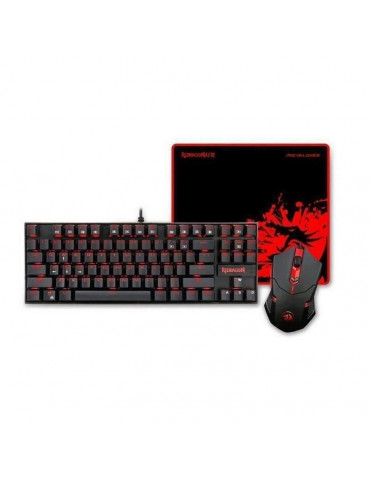 Геймърски комплект клавиатура, мишка и подложка Redragon Gaming Essentials 3-in-1 V2 K552-BA-2