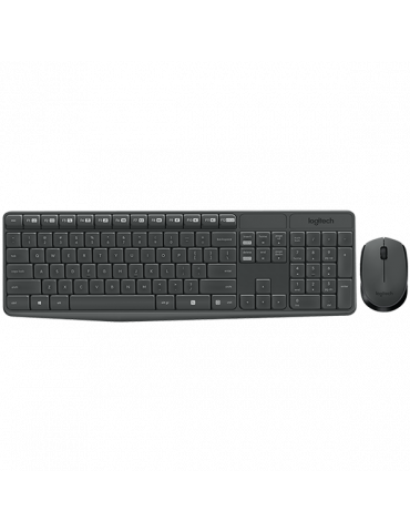 Безжичен комплект клавиатура и мишка Logitech MK235 с кирилизация