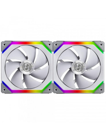 Комплект вентилатори Lian Li UNI SL140 ARGB 2 Fan с включен контролер, бял - G99.14UF2W.00