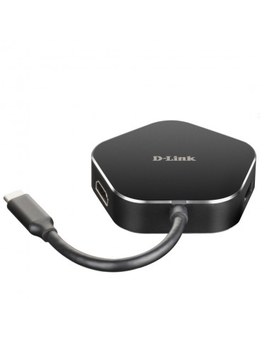 Хъб D-Link 4-in-1 USB-C Hub with HDMI and Power Delivery - DUB-M420