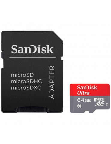 Карта памет Sandisk 64GB microSDHC Card with Adapter