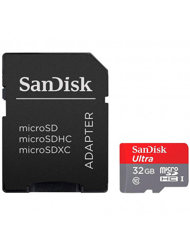 Карта памет 32GB Sandisk microSDHC Card с адаптер