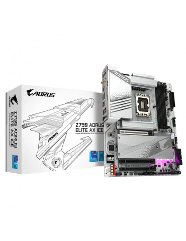 Дънна платка Gigabyte Z790 AORUS ELITE AX ICE, LGA1700, DDR5, Wi-Fi 6E