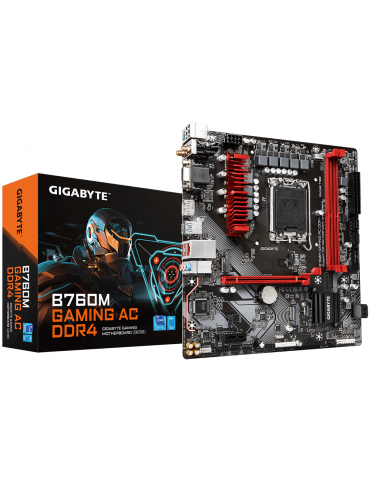 Дънна платка Gigabyte B760M GAMING AC, LGA1700, mATX, DDR4