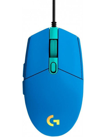 Геймърска мишка Logitech G102, RGB, син - 910-005801