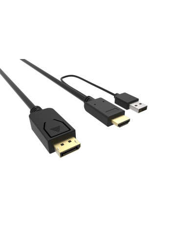 Кабел VCom HDMI M / Display Port M - 4K 2160p - CG599C-1.8m