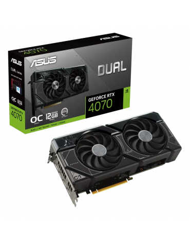 Видео карта Asus Dual GeForce RTX 4070 OC Edition 12GB GDDR6X, 192bit - DUAL-RTX4070-O12G-GAMING