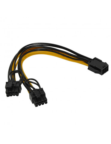 Makki Mining PCI-E Splitter 6pin  към  2x 8pin - MAKKI-CABLE-PCIE6-TO-2x8