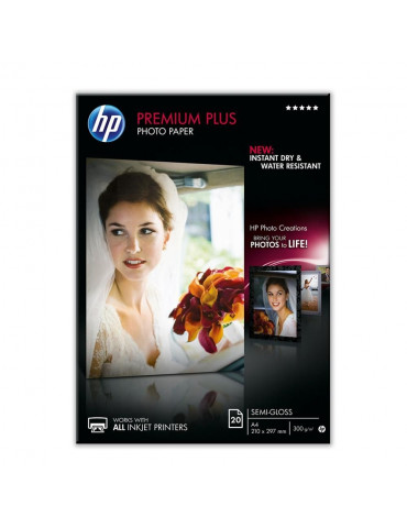 HP Premium Plus Semi-gloss Photo Paper-20 sht/A4/210 x 297 mm