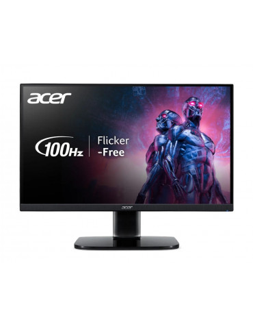 Монитори Acer KA240YHbi, 23,8" Wide VA, FHD, LED AG, 1ms VRB, 100Hz, Freesync, VGA, HDMI, Tilt, VESA, Black - UM.QX0EE.H02