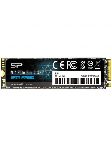 SSD диск 1TB Silicon Power A60 NVMe - SP001TBP34A60M28