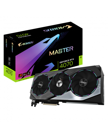 Видео карта Gigabyte GeForce RTX 4070 AORUS MASTER 12GB GDDR6X - GV-N4070AORUS M-12GD