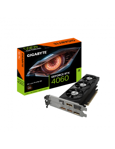 Видео карта Gigabyte GeForce RTX 4060 OC Low Profile 8GB GDDR6 - GV-N4060OC-8GL