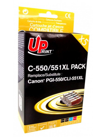 Комплект мастилници UPRINT -CANON PGI-550   CLI-551BK/C/M/Y XL, 1x25ml 4x15ml