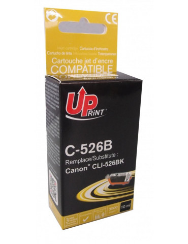 Мастилница UPRINT CLI526 CANON, С чип, Черен