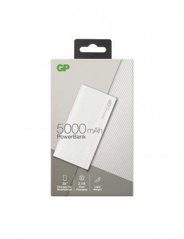 Външна батерия GP GPB05, 5000 mAh, бялa