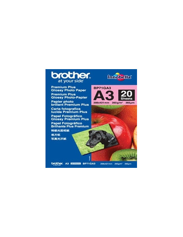 Paper BROTHER 20 sheets glossy A3 paper