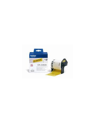 Paper Tape BROTHER Film Yellow 62mm X 15.24m for QL-5xx