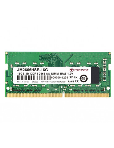 RAM памет Transcend 16GB JM 2666MHz SODIMM - JM2666HSE-16G