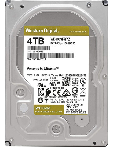 Хард диск Western Digital 4TB Gold Datacenter - WD4003FRYZ