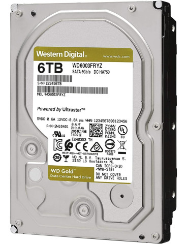 Твърд диск WD 6TB Gold for Datacenter  - WD6003FRYZ