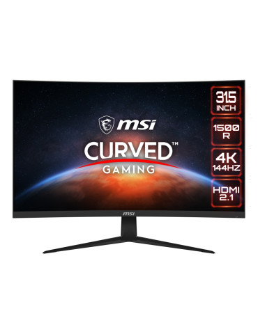 Монитор MSI G321CU, 31.5" 144Hz, UHD 3840x2160, Curve 1500R, FreeSync Premium, 300 Nits, VA, HDMI 2.1, DP, Type-C, PIP and PBP, Night Vision, Less Blue Light - 9S6-3DC51A-001