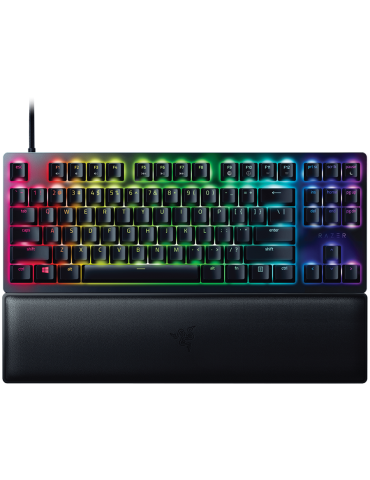 Геймърска клавиатура Razer Huntsman V2 Tenkeyless, Clicky Optical Switch, US Layout, Doubleshot PBT Keycaps, Razer Chroma RGB - RZ03-03940300-R3M1