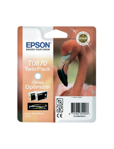 Консумативи за мастилоструен печат Epson T0870 Gloss Optimizer Ink Cartridge - Twin Pack (untagged) for Stylus Photo R1900 - C13T08704010