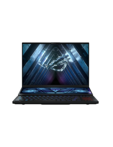 Лаптоп Asus ROG Zephyrus Duo 16 GX650PI-NM011X, AMD Ryzen 9 7945HX, 16"WQXGA, 2560x1600, 240Hz, 32GB DDR5 RAM, 2TB SSD, RTX 4070 8GB GDDR6, Backlit Chiclet Kbd Per-Key RGB, Win 11 Pro, Black - 90NR0D71-M000J0