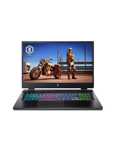 Лаптоп Acer Nitro 5, AN17-51-7593, Intel i7-13700H, 17.3" QHD (2560x1440) IPS, 165Hz, 16GB DDR5 RAM, 1TB SSD, RTX 4060 8GB GDDR6, RGB Backlit KB, No OS, Black - NH.QK6EX.002