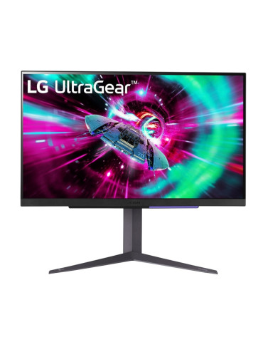 Монитори LG 27GR93U-B, 27", UltraGear IPS 1ms, AG, UHD 4K (3840x2160), 144Hz, HDR 400, DCI-P3 95%, USB3.0, VRR, AMD Free-sync, NVIDIA G-Sync, HDMI, DP, Black