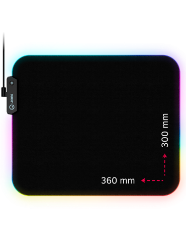 Геймърски пад Lorgar Steller 913, High-speed surface, anti-slip rubber base, RGB backlight, USB connection, Lorgar WP Gameware support, size: 360mm x 300mm x 3mm - LRG-GMP913