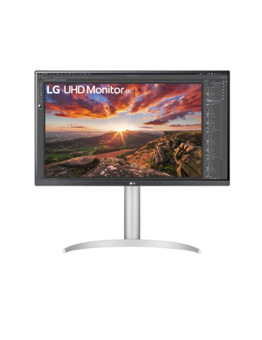 Монитор LG 27UP850N-W, 27" UHD 4K IPS, AG, DCI-P3 95%, Cinema Screen, 5ms, 3840x2160, MAXX Audio 5W x 2, type-C charging (up to 90W), HDMI, DP, AMD FreeSync