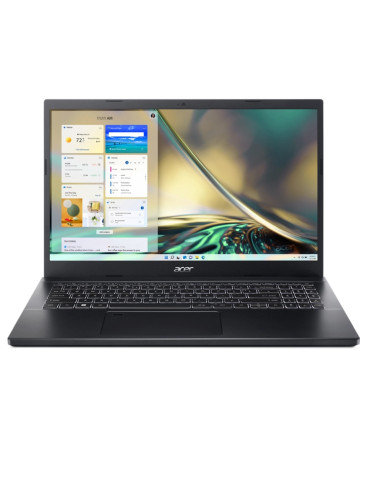 Лаптоп Acer Aspire 7 Performance, A715-76G-531Q, Intel i5-12450H, 15.6" FHD IPS, 8GB RAM, 512GB SSD, RTX 3050 4GB GDDR6, KB Backlight, No OS, Black - NH.QMFEX.006