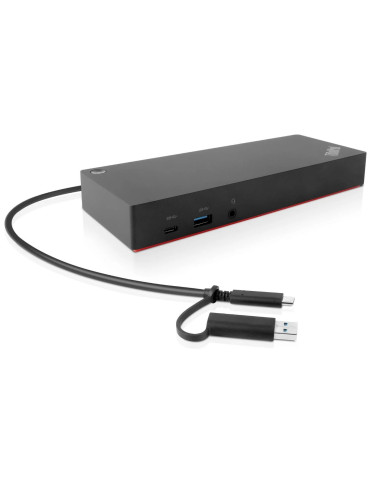 Докинг станция Lenovo ThinkPad Hybrid USB-C, от USB C към 1x USB C, 5x USB A, 2x DisplayPort, 2x HDMI, 1x RJ45, 1x AUX- 40AF0135EU