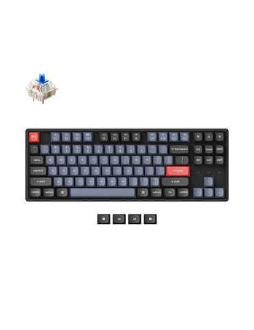 Геймърска механична клавиатура Keychron K8 Pro TKL Gateron G Pro(Hot Swappable) Blue Switch RGB Backlight Aluminium Frame - K8P-J2