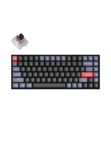 Геймърска механична клавиатура Keychron K2 Pro Hot-Swappable Keychron K Pro Mechanical Brown switch, RGB Backlight Plastic Frame - K2P-H3