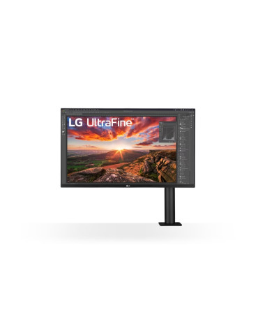 Монитор LG 32UN880P-B, 31.5" UltraFine Ergo 4K, IPS AG, DCI-P3 95%, 5ms, 3840x2160, HDR 10, Type-C, USB, HDMI, DP, AMD FreeSync, 5Wx2, Game Mode, Reader Mode, PIP, Black