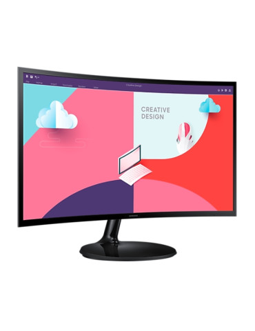 Монитор Samsung S24C360 24" Curved VA LED, 1800R, 60hz, 4 ms GTG, FHD, Eye Saver Mode, Freesync, Mega DCR, D-Sub, HDMI, Headphone Jack, Black - LS24C360EAUXEN