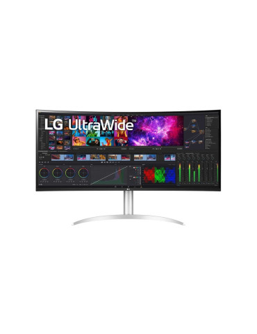 Монитор LG 40WP95CP-W, 39.7" 21:9 Curved UltraWide 5K2K Nano IPS AG, 5ms, Mega DFC, 5120x2160, DCI-P3 98%, HDR 10, AMD FreeSync, USB, Thunderbolt 4, Type-C, HDMI, DP, 2x5W, PBP, Tiltan