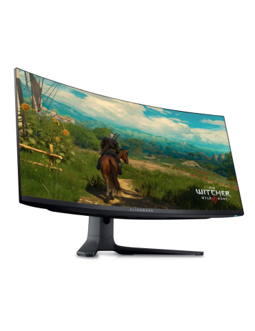 Монитор Dell Alienware AW3423DWF, 34" CURVED QD-OLED GAMING LED 21:9 AR, 0.1ms GtG, WQHD (3440x1440), 165Hz, AMD FreeSync Premium, HDR 400, 99.3% DCI-P3, HDMI, DP, USB Hub, PIP, PBP, ComfortView, Black